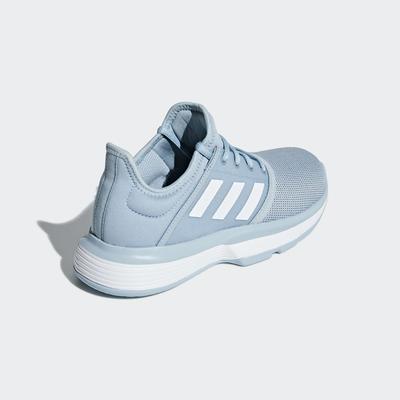 Adidas Kids SoleCourt XJ Tennis Shoes - Ash Grey - main image