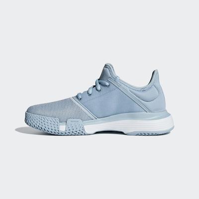 Adidas Kids SoleCourt XJ Tennis Shoes - Ash Grey - main image