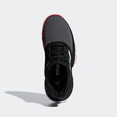 Adidas Kids SoleCourt XJ Tennis Shoes - Black/Red - main image