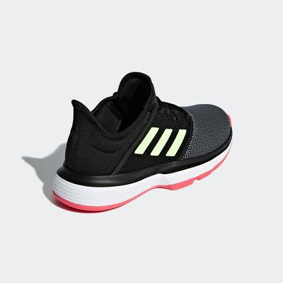 Adidas Kids SoleCourt XJ Tennis Shoes - Black/Red - main image