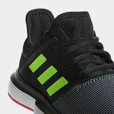 Adidas Kids SoleCourt XJ Tennis Shoes - Black/Red - main image