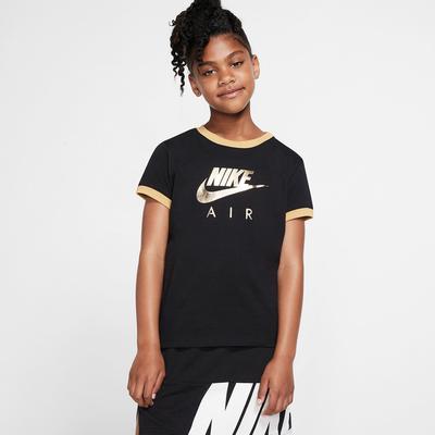 Nike Air Girls T-Shirt - Black/Club Gold - main image