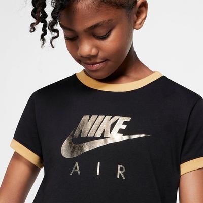 Nike Air Girls T-Shirt - Black/Club Gold - main image