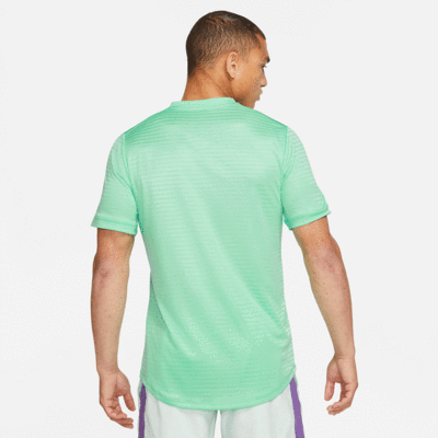 Nike Mens Rafa Challenger Short Sleeve Top - Green Glow - main image