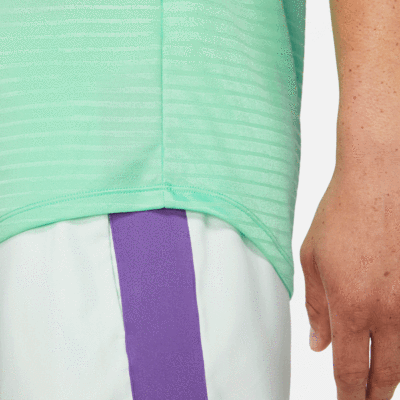 Nike Mens Rafa Challenger Short Sleeve Top - Green Glow