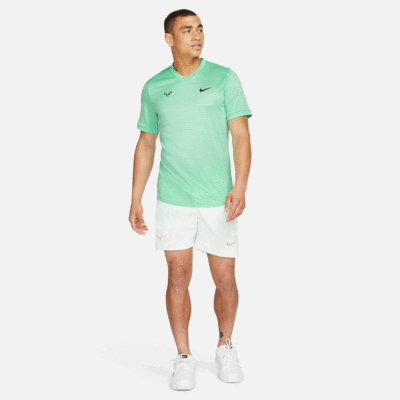 Nike Mens Rafa Challenger Short Sleeve Top - Green Glow - main image