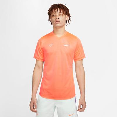 Nike Mens Rafa Challenger Short Sleeve Top - Orange - main image