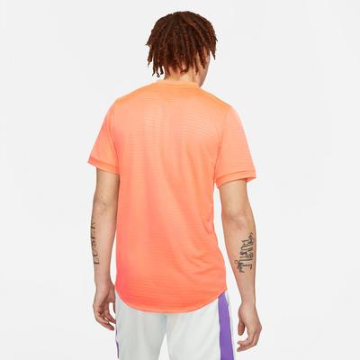 Nike Mens Rafa Challenger Short Sleeve Top - Orange - main image