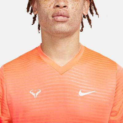 Nike Mens Rafa Challenger Short Sleeve Top - Orange - main image