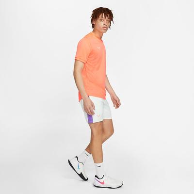 Nike Mens Rafa Challenger Short Sleeve Top - Orange - main image