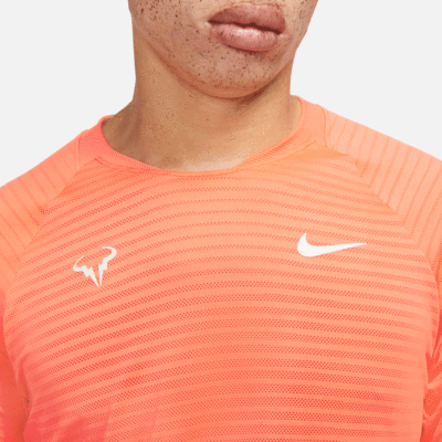 Nike Mens AeroReact Rafa Slam Tee - Bright Mango - main image