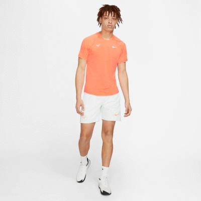 Nike Mens AeroReact Rafa Slam Tee - Bright Mango - main image
