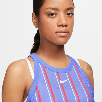 Nike Womens Dry Print Tennis Tank - Purple/Red - main image