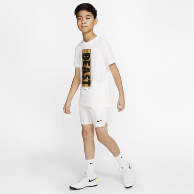 Nike Boys Flex Ace Tennis Shorts - White