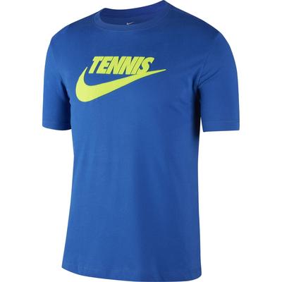 Nike Mens Dri-FIT Tennis T-Shirt - Game Royal/Volt - main image
