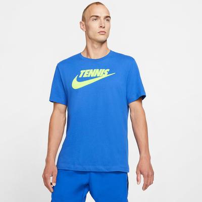 Nike Mens Dri-FIT Tennis T-Shirt - Game Royal/Volt - main image