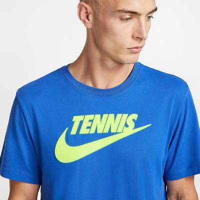 Nike Mens Dri-FIT Tennis T-Shirt - Game Royal/Volt - main image