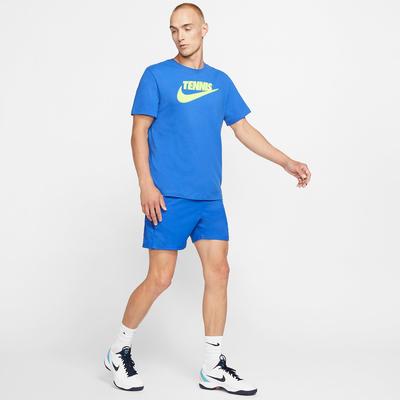 Nike Mens Dri-FIT Tennis T-Shirt - Game Royal/Volt - main image