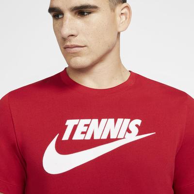 Nike Mens Dri-FIT Tennis T-Shirt - Gym Red - main image