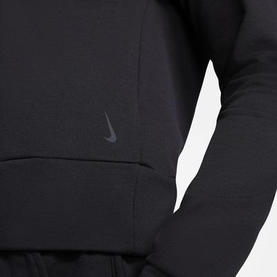 Nike Womens Yoga Long Sleeved Top - Black/Dark Smoke - main image