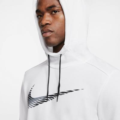 Nike Mens Dri-FIT Training Hoodie - White/Black - main image