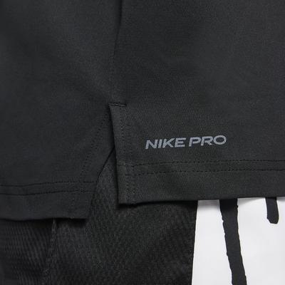 Nike Mens Pro Short Sleeve Top - Black/Dark Grey