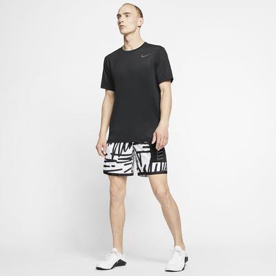 Nike Mens Pro Short Sleeve Top - Black/Dark Grey