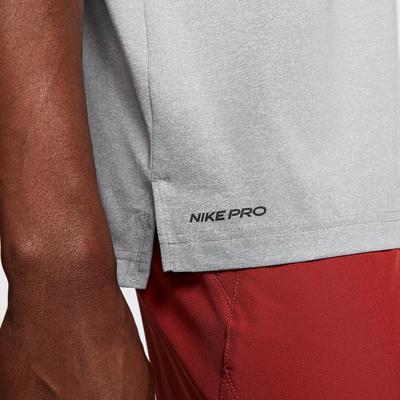Nike Mens Pro Short Sleeve Top - Grey - main image