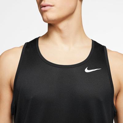 Nike Mens Breathe Run Tank - Black/Reflective Silver - main image