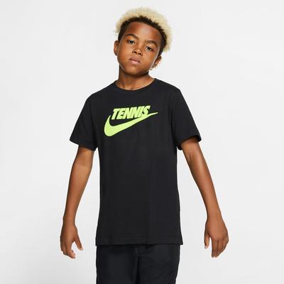 Nike Boys Graphic Tennis T-Shirt - Black - main image