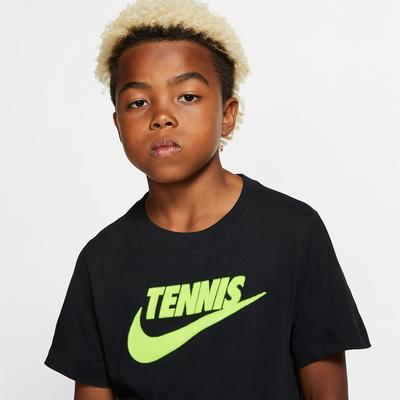 Nike Boys Graphic Tennis T-Shirt - Black - main image