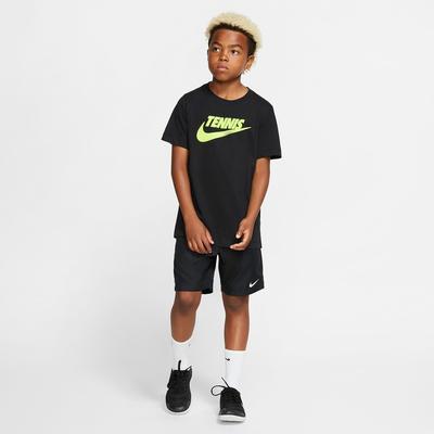 Nike Boys Graphic Tennis T-Shirt - Black - main image