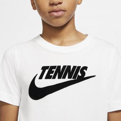 Nike Boys Graphic Tennis T-Shirt - White - main image