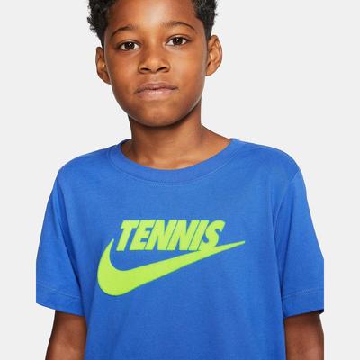 Nike Boys Graphic Tennis T-Shirt - Game Royal/Volt - main image
