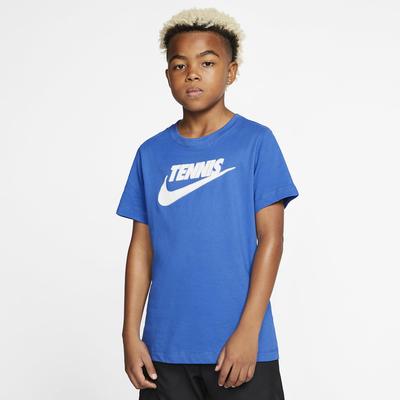 Nike Boys Graphic Tennis T-Shirt - Game Royal/White - main image