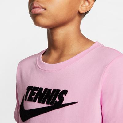 Nike Boys Graphic Tennis T-Shirt - Pink Rise - main image