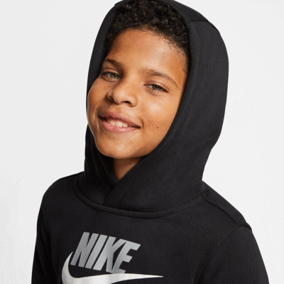 Nike Boys Sportwear Club Fleece Hoodie - Black