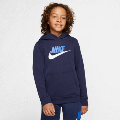 Nike Boys Sportwear Club Fleece Hoodie - Navy Blue
