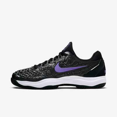 Nike Mens Zoom Cage 3 Tennis Shoes - Black/Bright Violet - main image