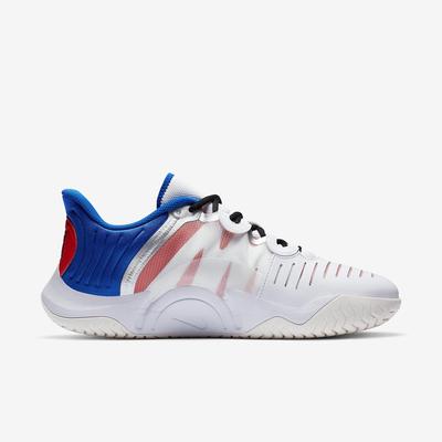 Nike Mens Air Zoom GP Turbo Tennis Shoes - White/Racer Blue