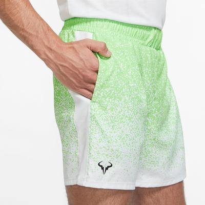 Nike Mens Rafa 7 Inch Tennis Shorts - Green/White - main image