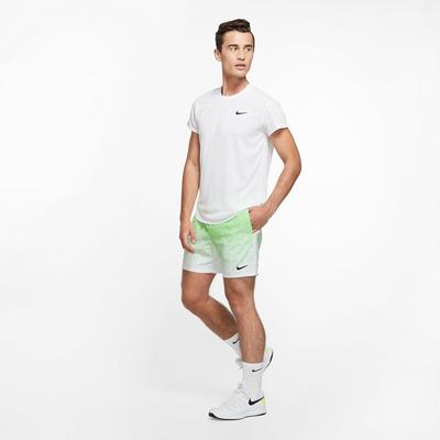 Nike Mens Rafa 7 Inch Tennis Shorts - Green/White - main image