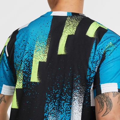 Nike Mens Dri-FIT Printed Tennis Top - Topaz Mist/Black/White - main image