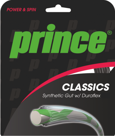 White PRINCE Synthetic Gut w/Duraflex 16 Tennis String 12m 