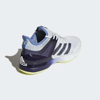 Adidas Mens Adizero Ubersonic 2.0 Tennis Shoes - Blue Tint/Frozen Yellow