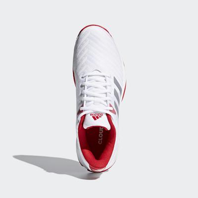 Adidas Mens Barricade Court 3 Tennis Shoes - White/Red - main image