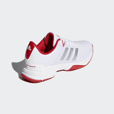 Adidas Mens Barricade Court 3 Tennis Shoes - White/Red - main image