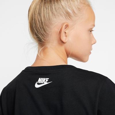 Nike Girls Sportwear Cropped T-Shirt - Black/White - main image