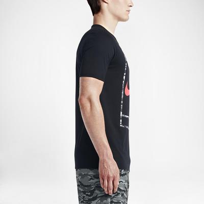 Nike Mens Court Logo Tee - Black/Hot Lava - main image