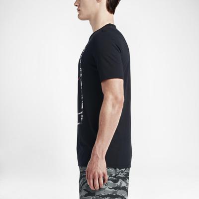 Nike Mens Court Logo Tee - Black/Hot Lava - main image